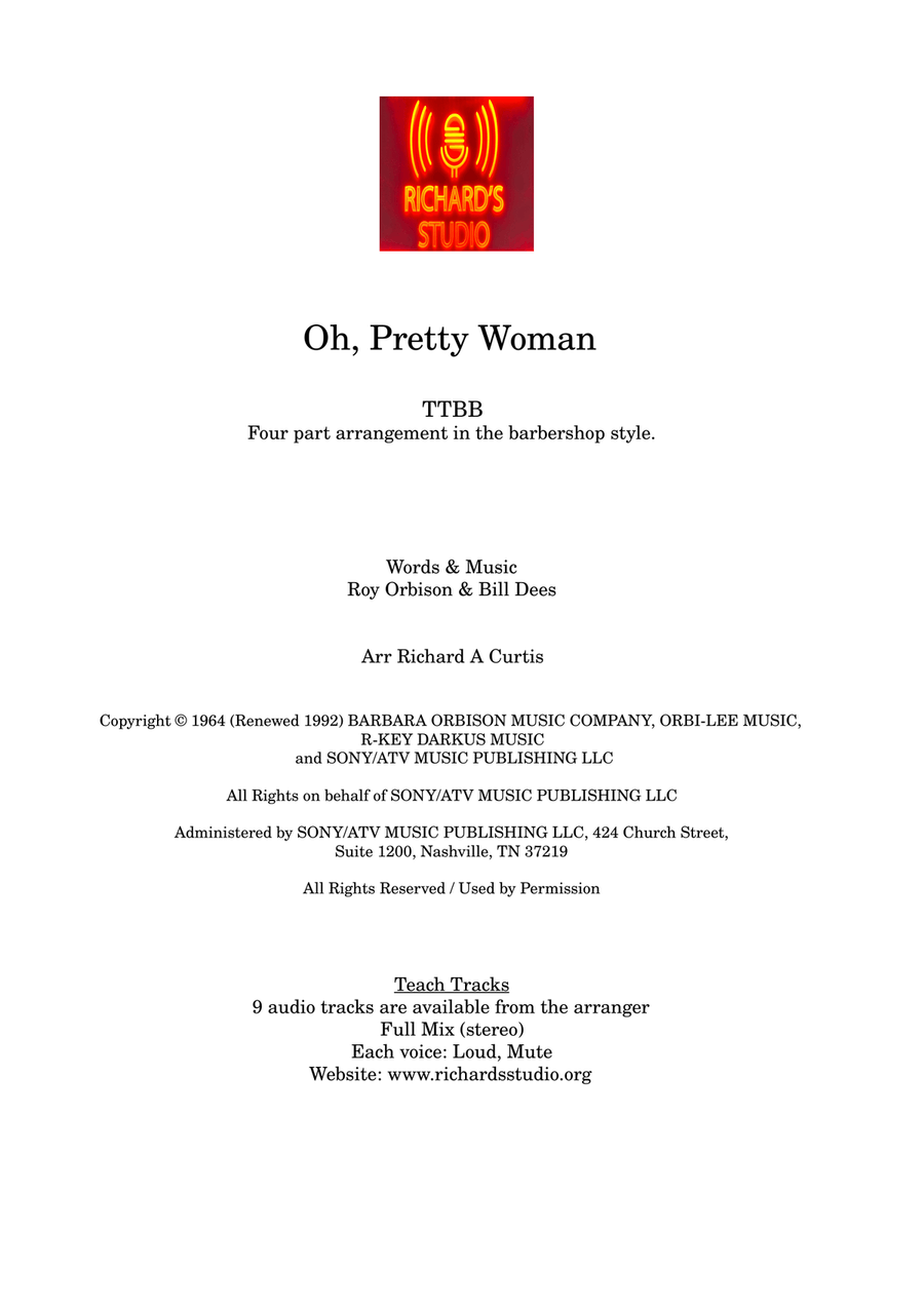 Oh, Pretty Woman TTBB scores gallery preview page 1