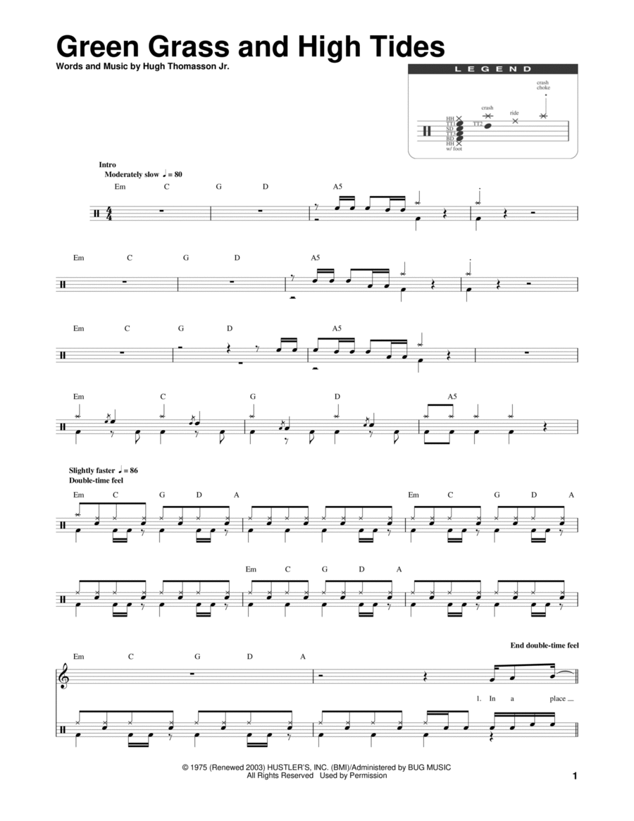 Green Grass And High Tides Drum Set scores gallery preview page 1