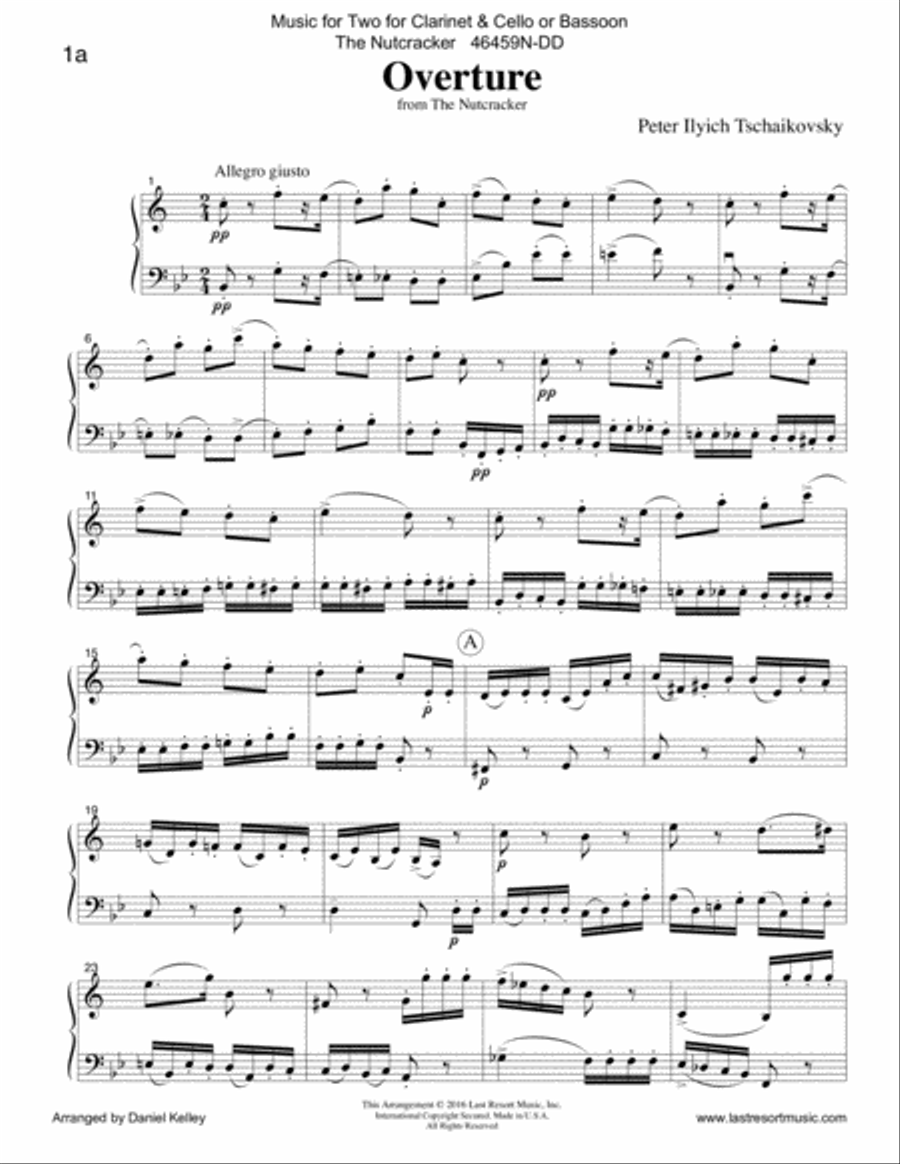 The Nutcracker for Clarinet & Cello or Clarinet & Bassoon Duet - Music for Two Small Ensemble scores gallery preview page 4