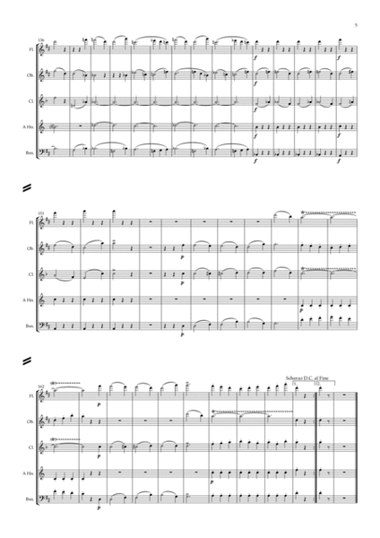 Schubert: Piano Quintet in A Major Op.114 "Trout" III. Scherzo and Trio - wind quintet image number null