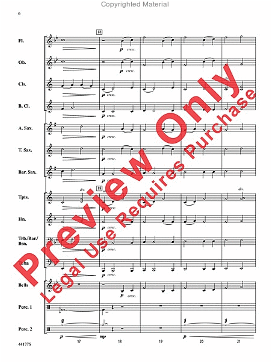 Farewell at Dawn Farewell at Dawn Concert Band scores gallery preview page 6