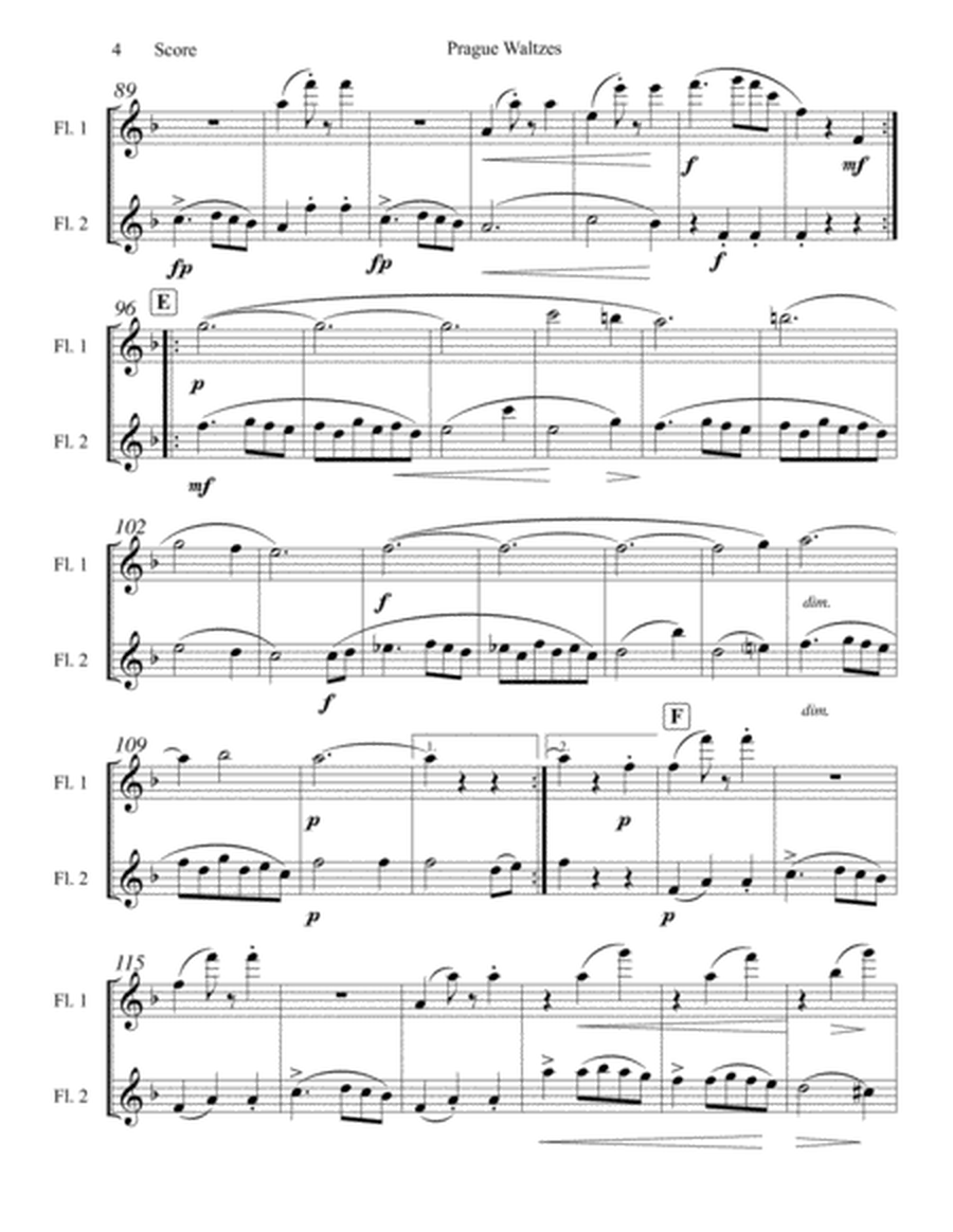 Antonin Dvorak - Prague Waltzes set for Flute Duet image number null