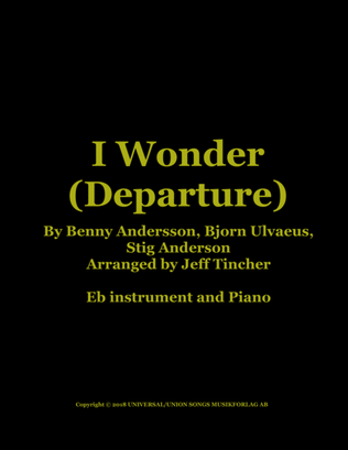 I Wonder (departure)