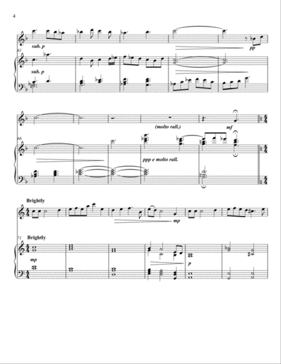 Tannenbaum - Greensleeves - Sing We Now of Christmas; a medley for Flute and Piano Flute Solo scores gallery preview page 4