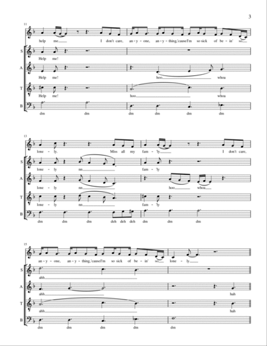 Lonely 4-Part scores gallery preview page 3