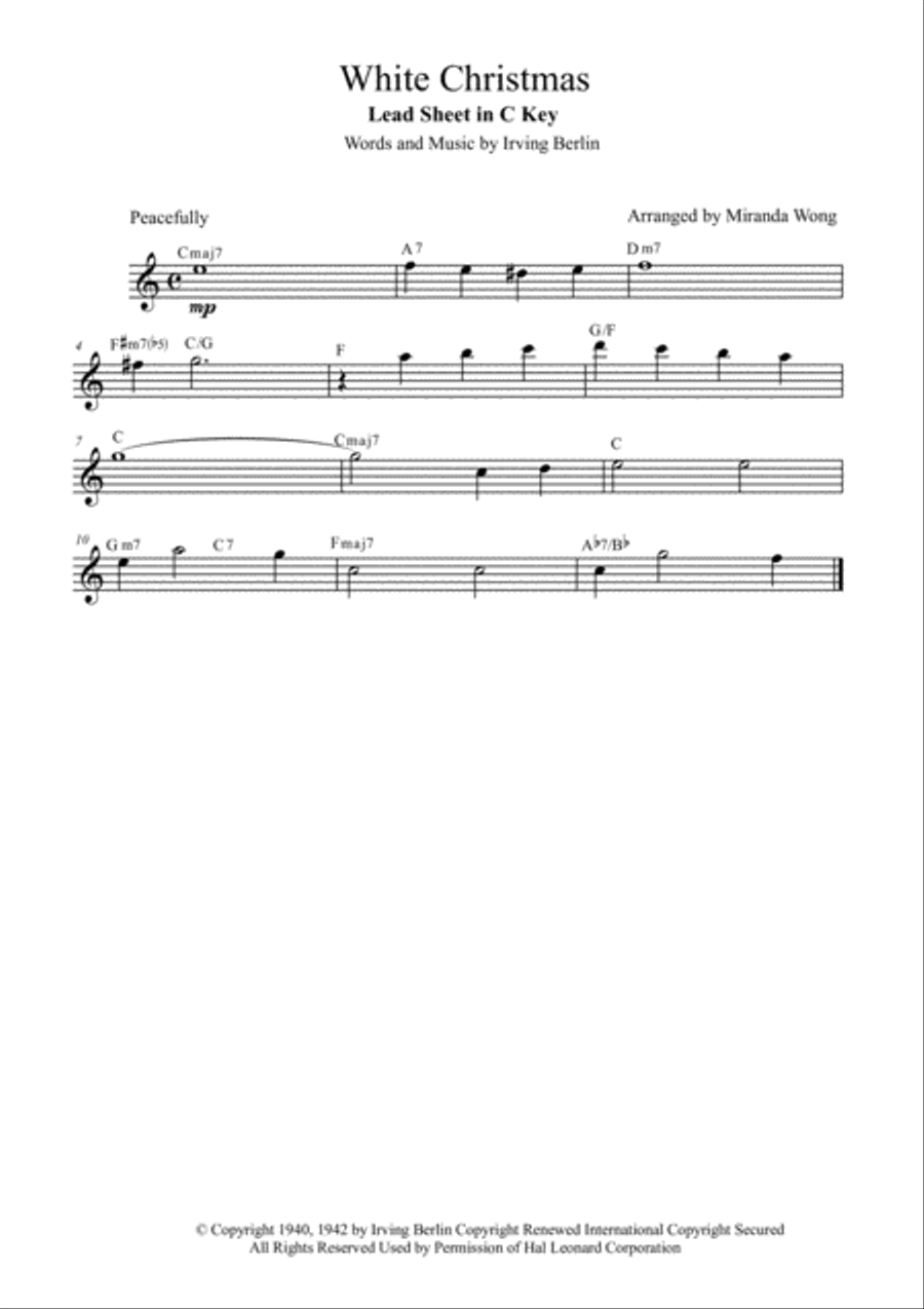 White Christmas Small Ensemble scores gallery preview page 1