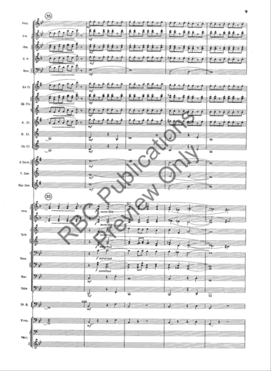Overture In B Flat Concert Band scores gallery preview page 10