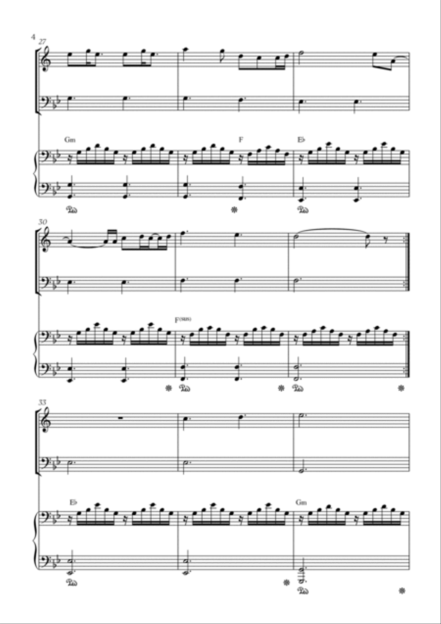 A Thousand Years Trumpet Duet scores gallery preview page 4