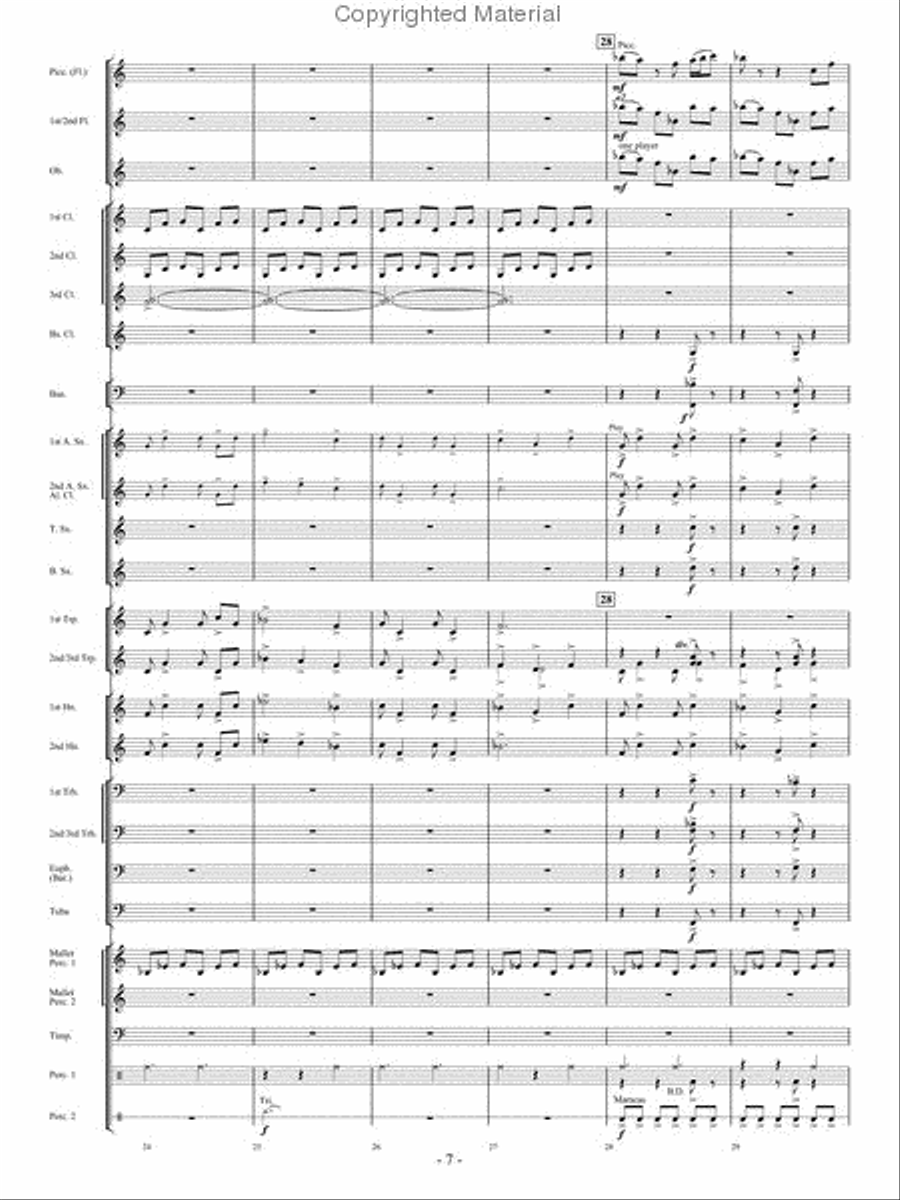 Beyond the Breaking Tides Concert Band scores gallery preview page 6