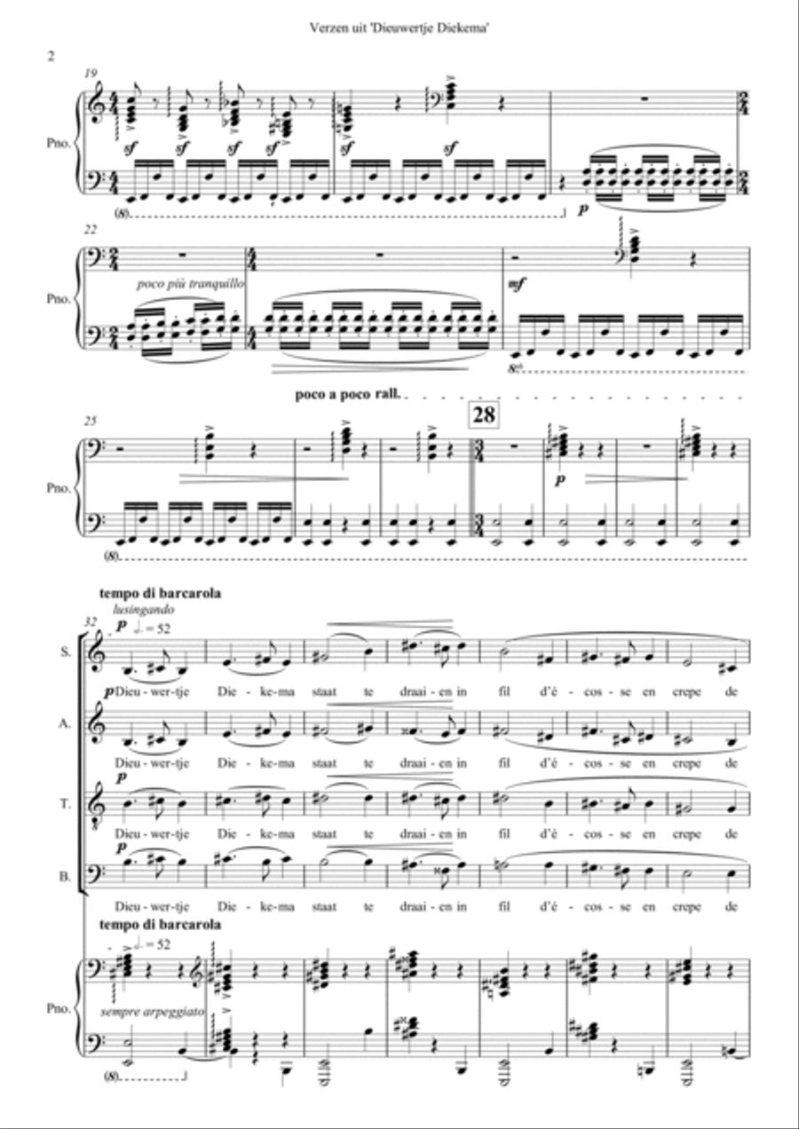 Verzen uit 'Dieuwertje Diekema' Divisi scores gallery preview page 2