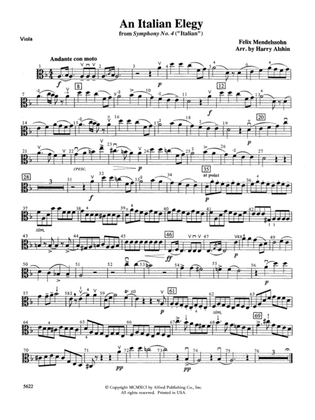 An Italian Elegy, from Symphony No. 4 "Italian": Viola