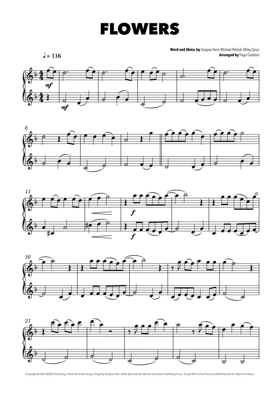 Flowers Clarinet Duet scores gallery preview page 1