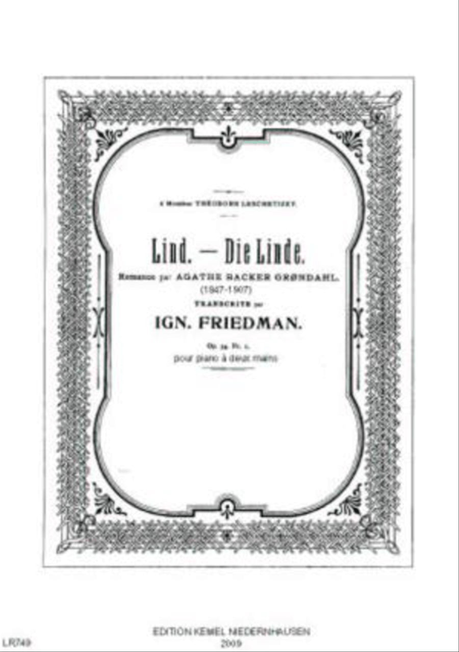 Lind = Die Linde Piano Solo scores gallery preview page 1