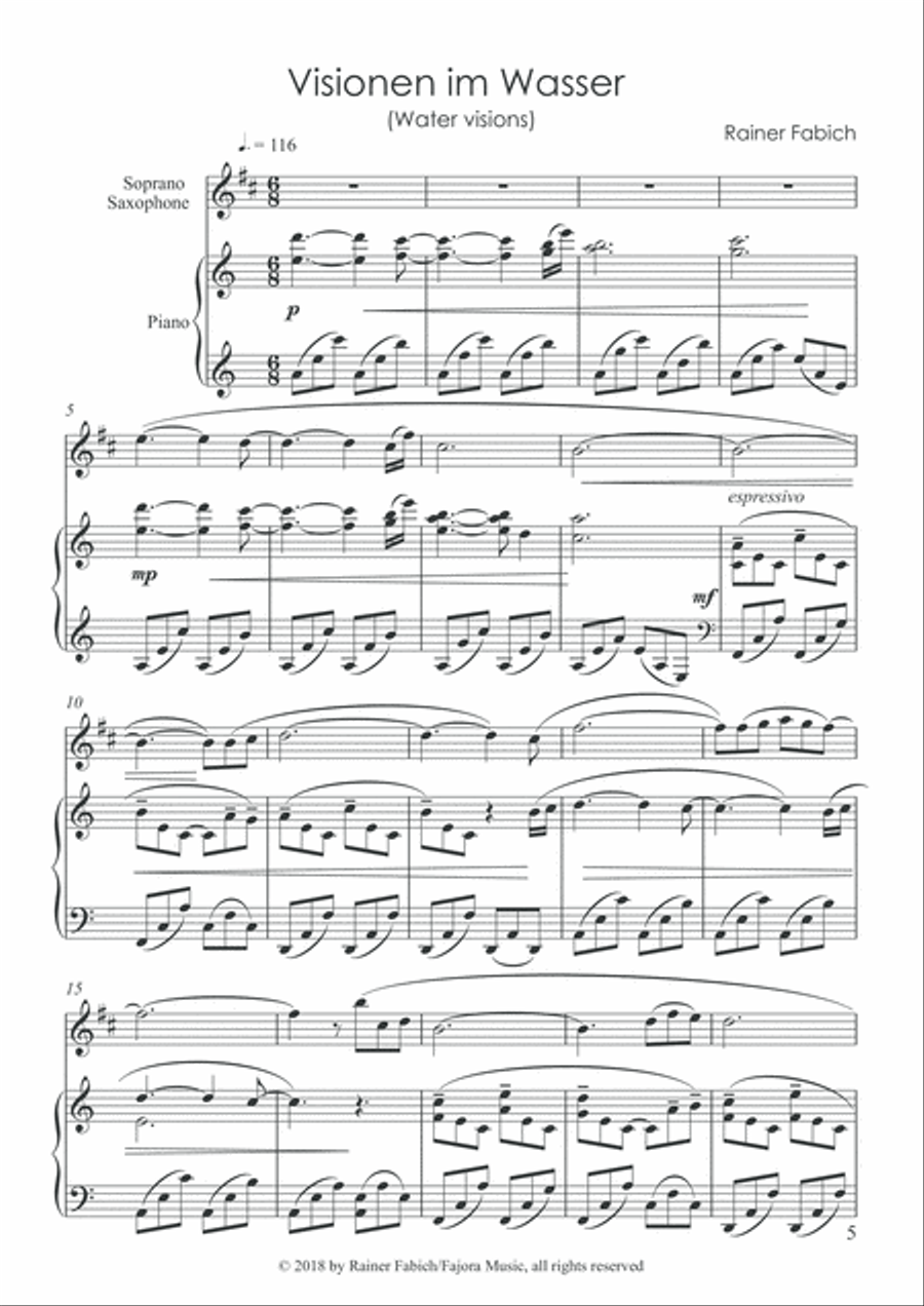 THREE SAX REPAINTINGS for saxophone & piano Small Ensemble scores gallery preview page 6