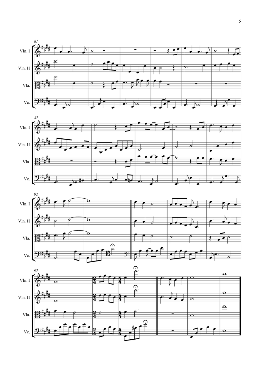 I See The Light I See The Light String Quartet scores gallery preview page 5