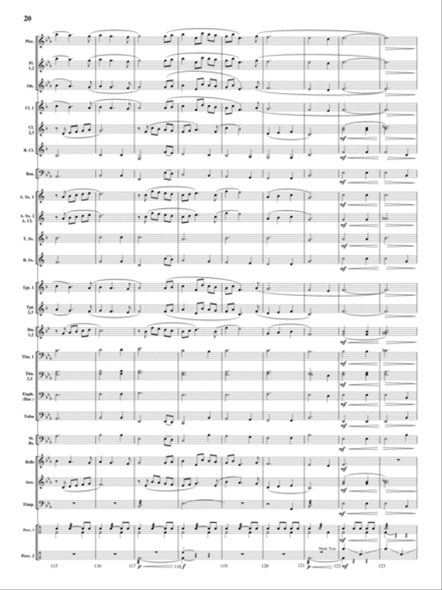 On Wings of Magic Concert Band scores gallery preview page 19