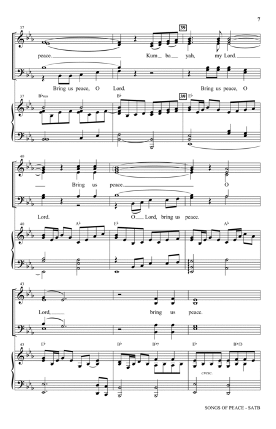 Songs Of Peace Songs Of Peace 4-Part scores gallery preview page 5