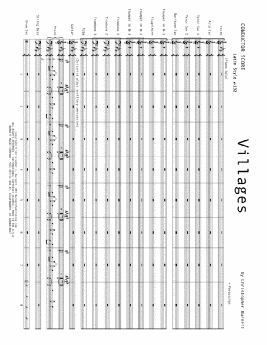 Villages, BMI Work #25869956 - (Jazz Ensemble Score and Parts Bundle) Jazz Ensemble scores gallery preview page 3