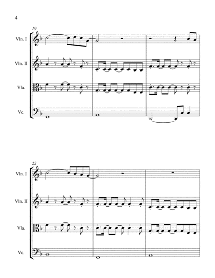 A Sky Full Of Stars String Quartet scores gallery preview page 6