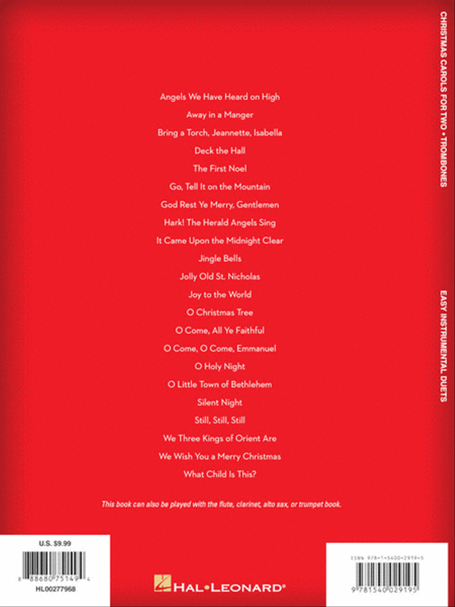 Christmas Carols for Two Trombone Duets