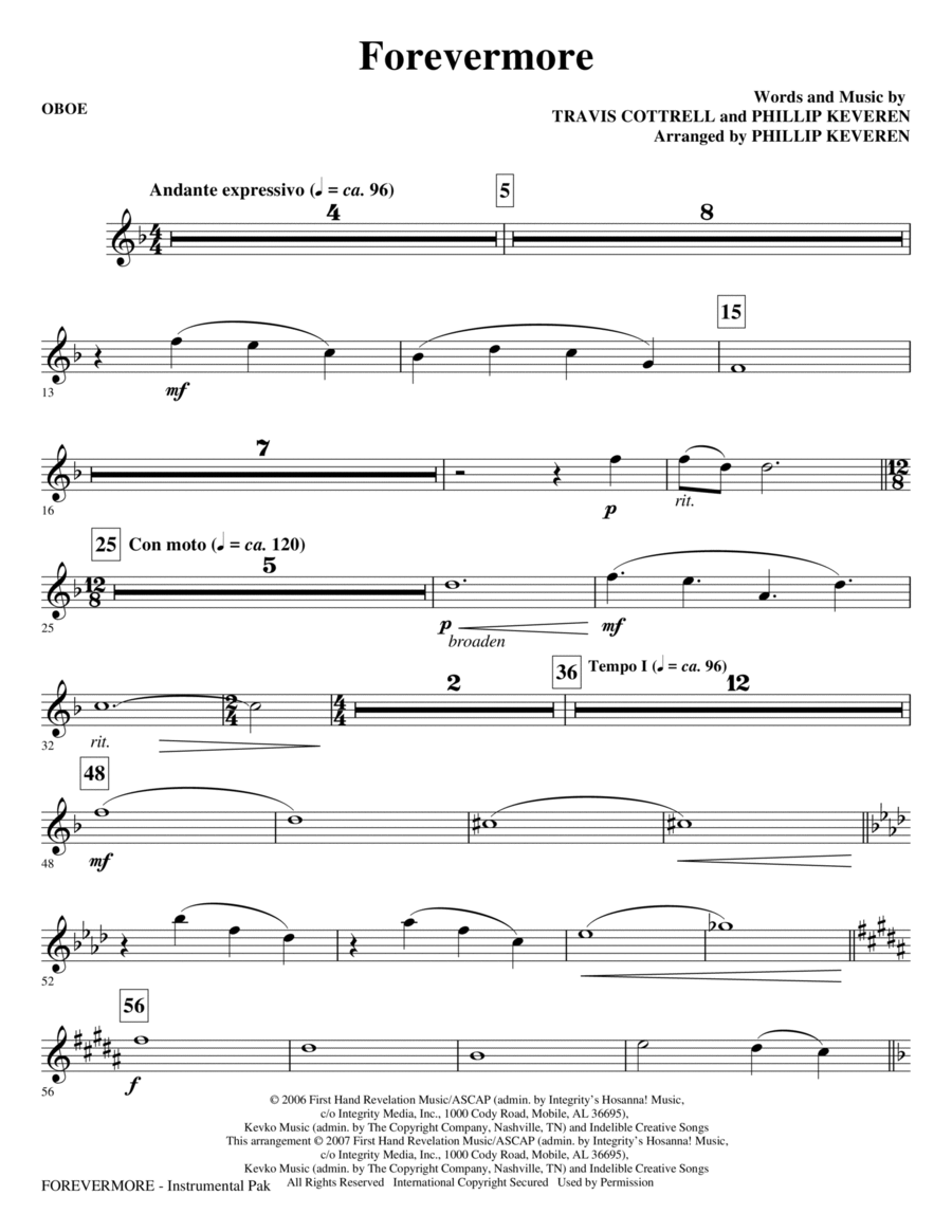 Forevermore - Oboe Choir scores gallery preview page 1