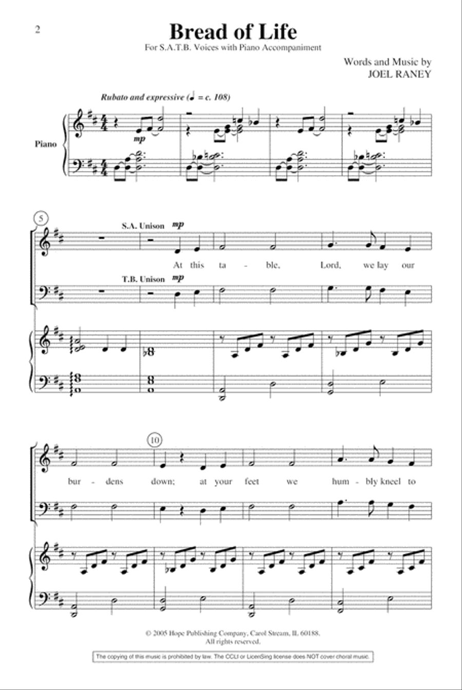 Bread of Life 4-Part scores gallery preview page 3