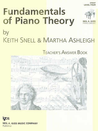 Book cover for Fundamentals Of Piano Theory, Level 4 - Answer Book