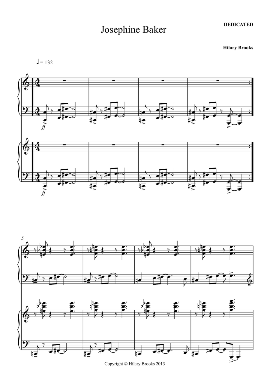 JOSEPHINE BAKER Piano Duet scores gallery preview page 4