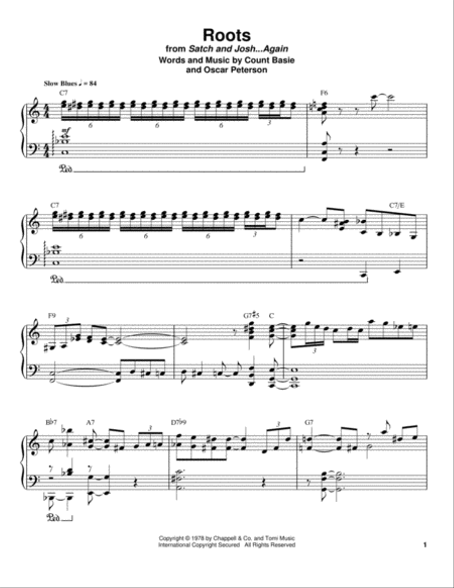 Roots Piano scores gallery preview page 1