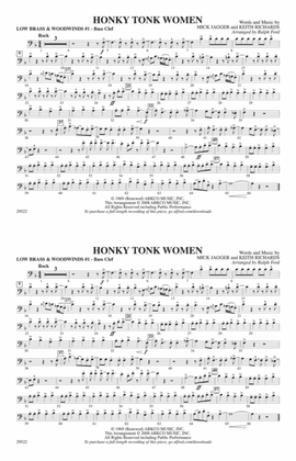 Honky Tonk Women: Low Brass & Woodwinds #1 - Bass Clef