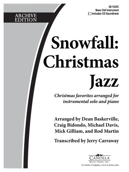 Snowfall Christmas Jazz Bass Clef Inst