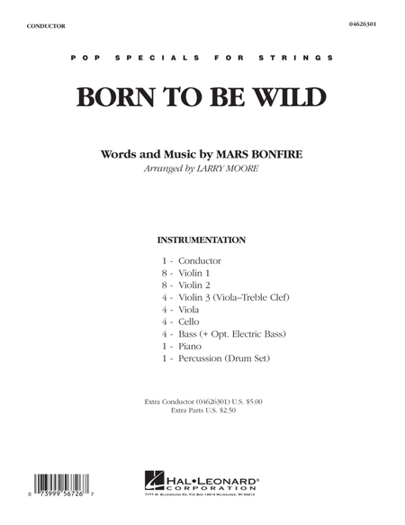 Born To Be Wild - Conductor Score (Full Score)