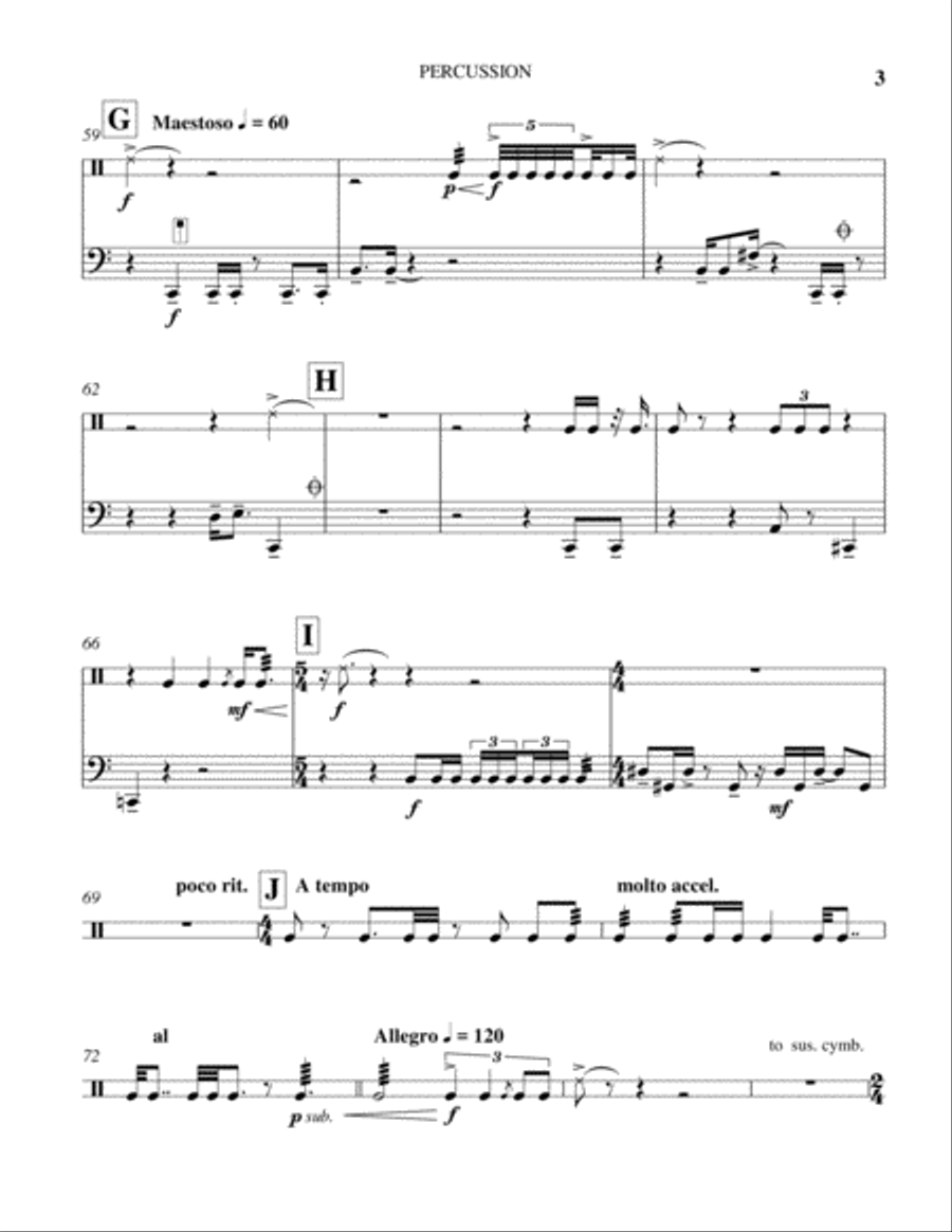 Novum Gaudium (percussion part) Small Ensemble scores gallery preview page 3