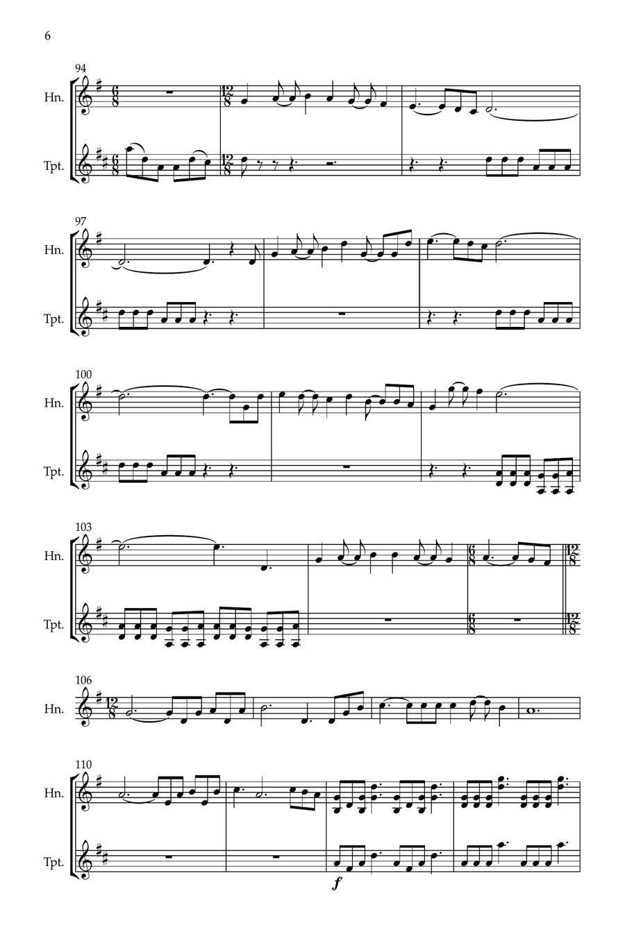 Run Free Brass Duet scores gallery preview page 6