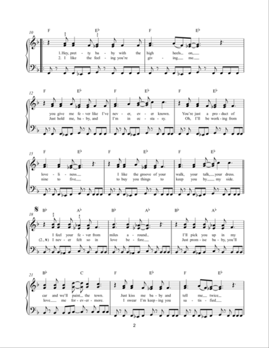 The Way You Make Me Feel The Way You Make Me Feel Easy Piano scores gallery preview page 2