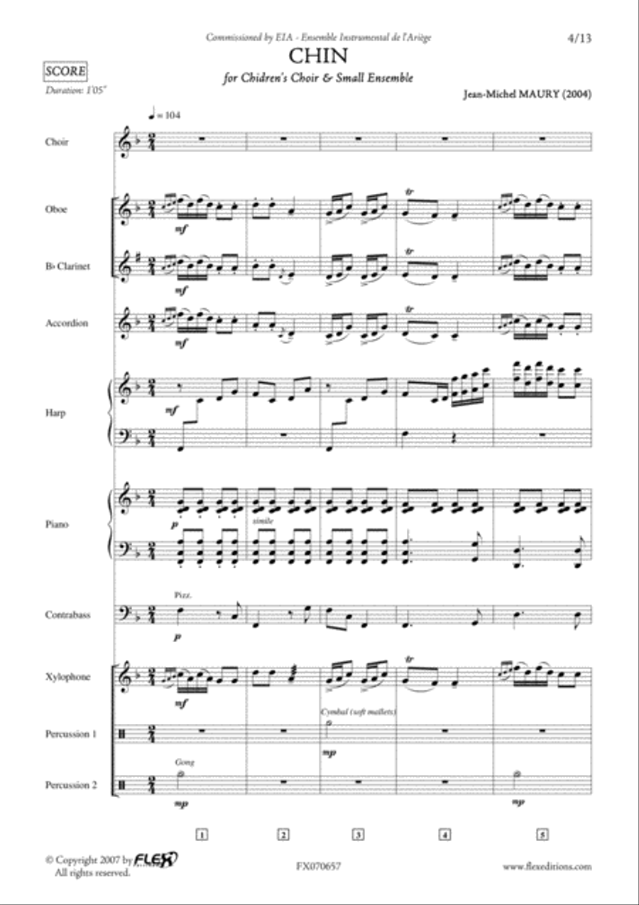 Chin Chin Children's Choir scores gallery preview page 4