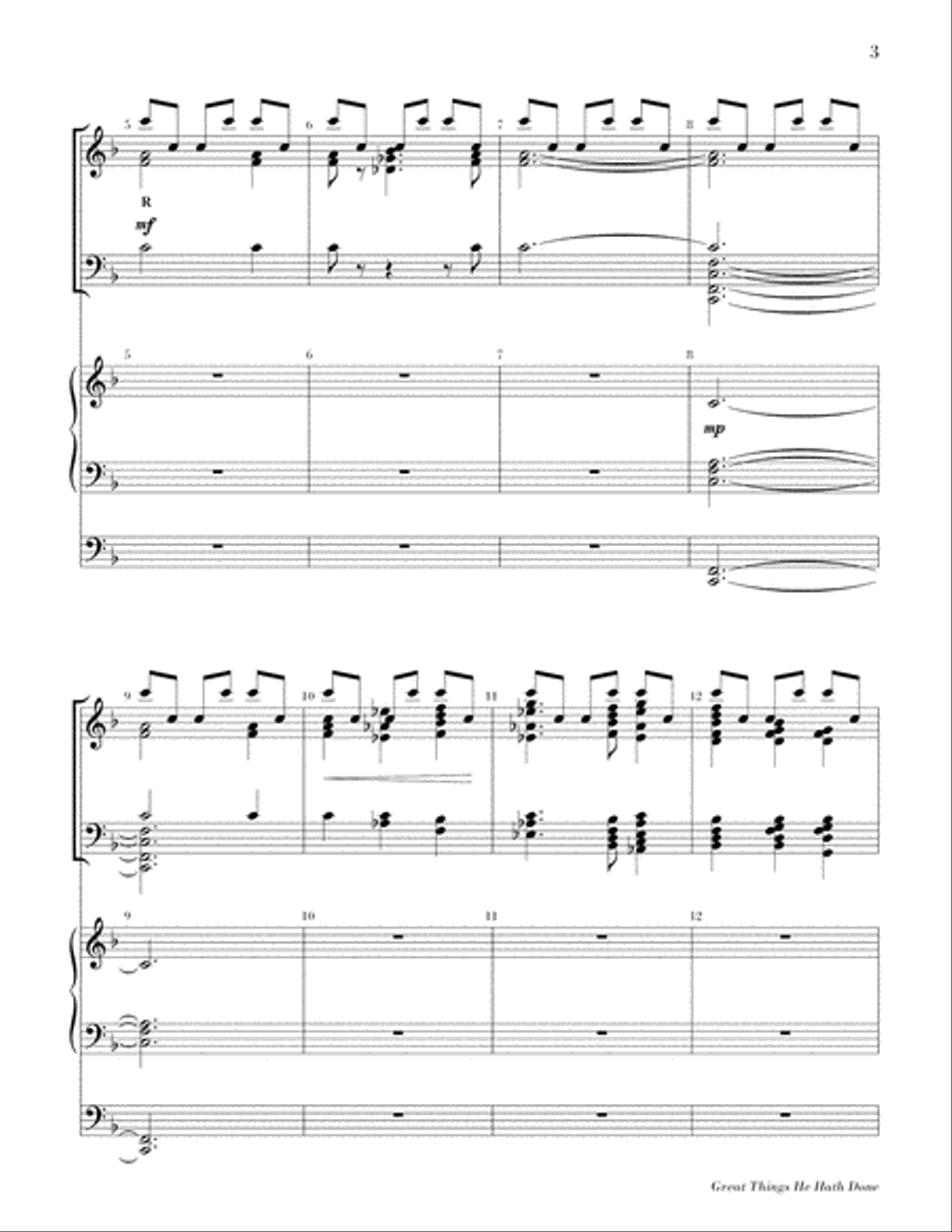 Great Things He Hath Done Organ scores gallery preview page 3