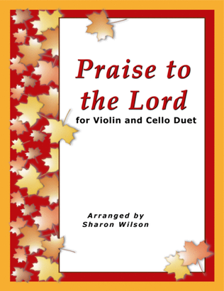 Book cover for Praise to the Lord (Easy Violin and Cello Duet)