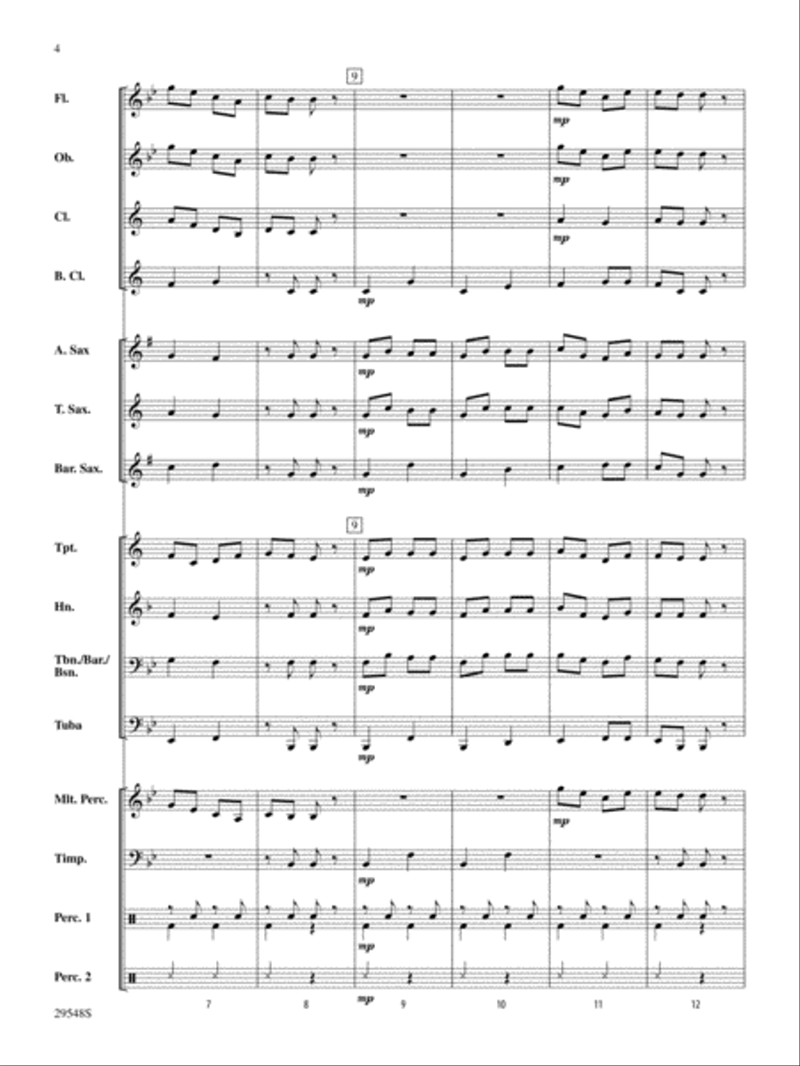 Belwin Very Beginning Band Kit #4: Score Concert Band scores gallery preview page 4