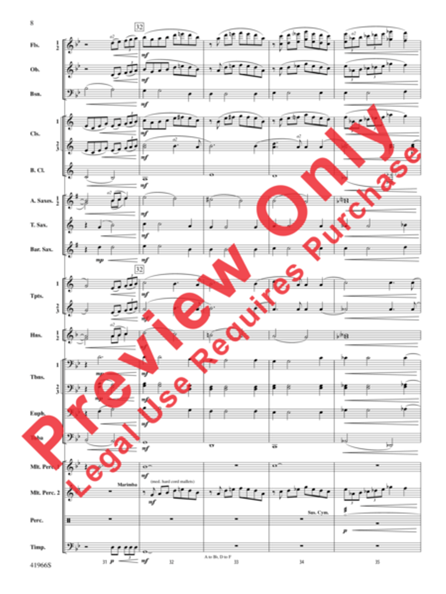 Holy Night, Silent Night Concert Band scores gallery preview page 8