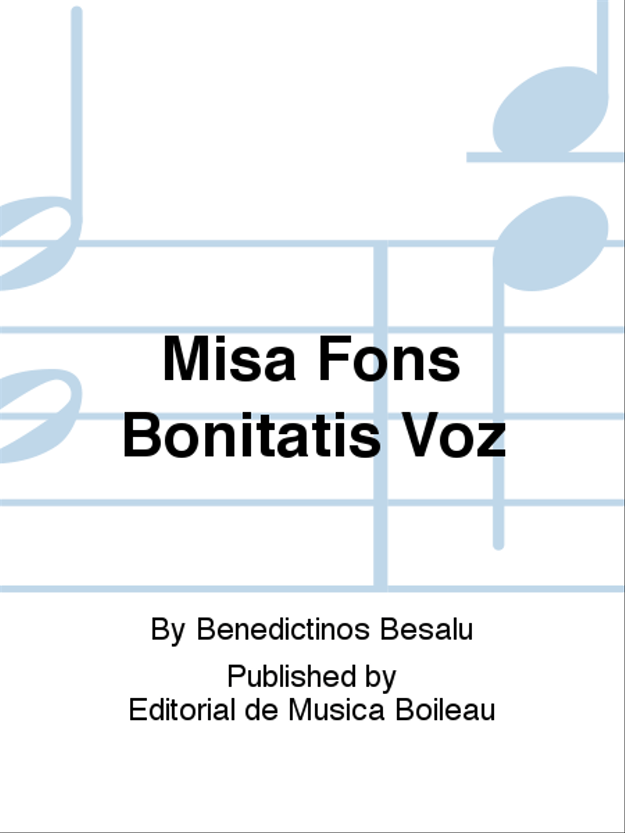 Misa Fons Bonitatis Voz Misa Fons Bonitatis Voz Voice scores gallery preview page 1