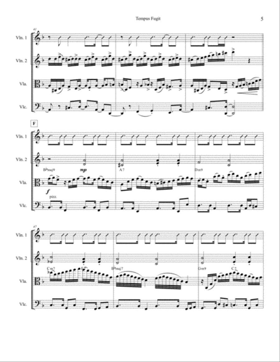 Tempus Fugit - String Quartet String Quartet scores gallery preview page 6