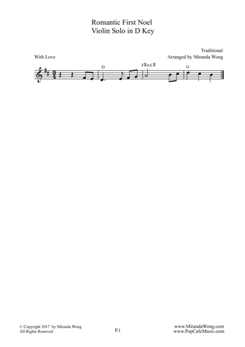 Romantic First Noel - Lead Sheet in D Key (With Chords) image number null