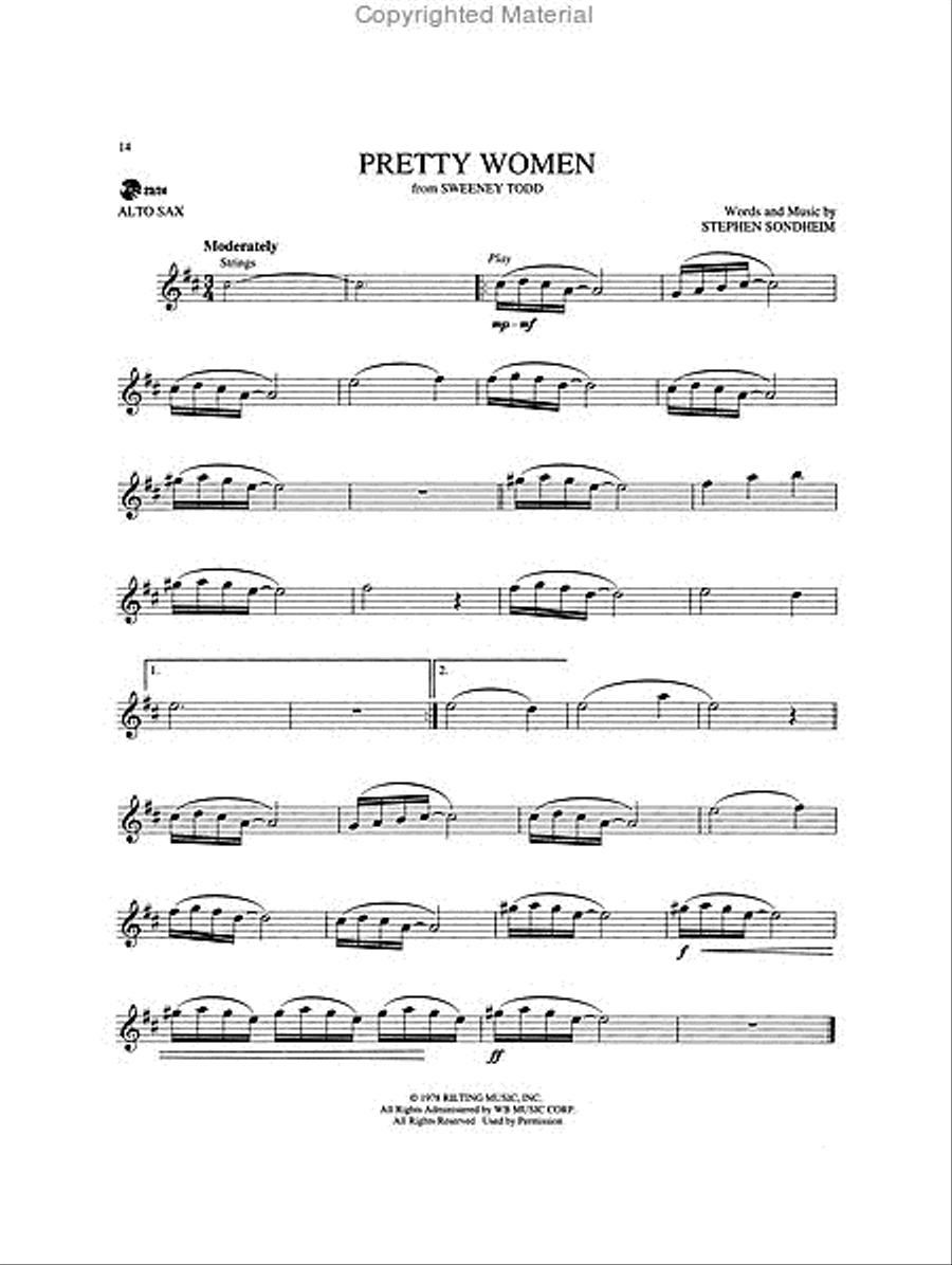 Stephen Sondheim - Broadway Solos Alto Saxophone scores gallery preview page 4