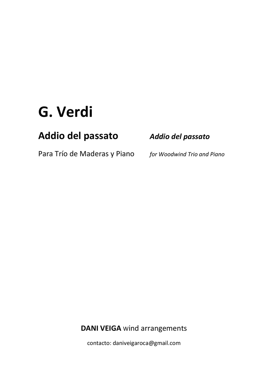 Addio del Passato (from la Traviata) - Oboe, Clarinet, Bassoon and Piano Small Ensemble scores gallery preview page 2