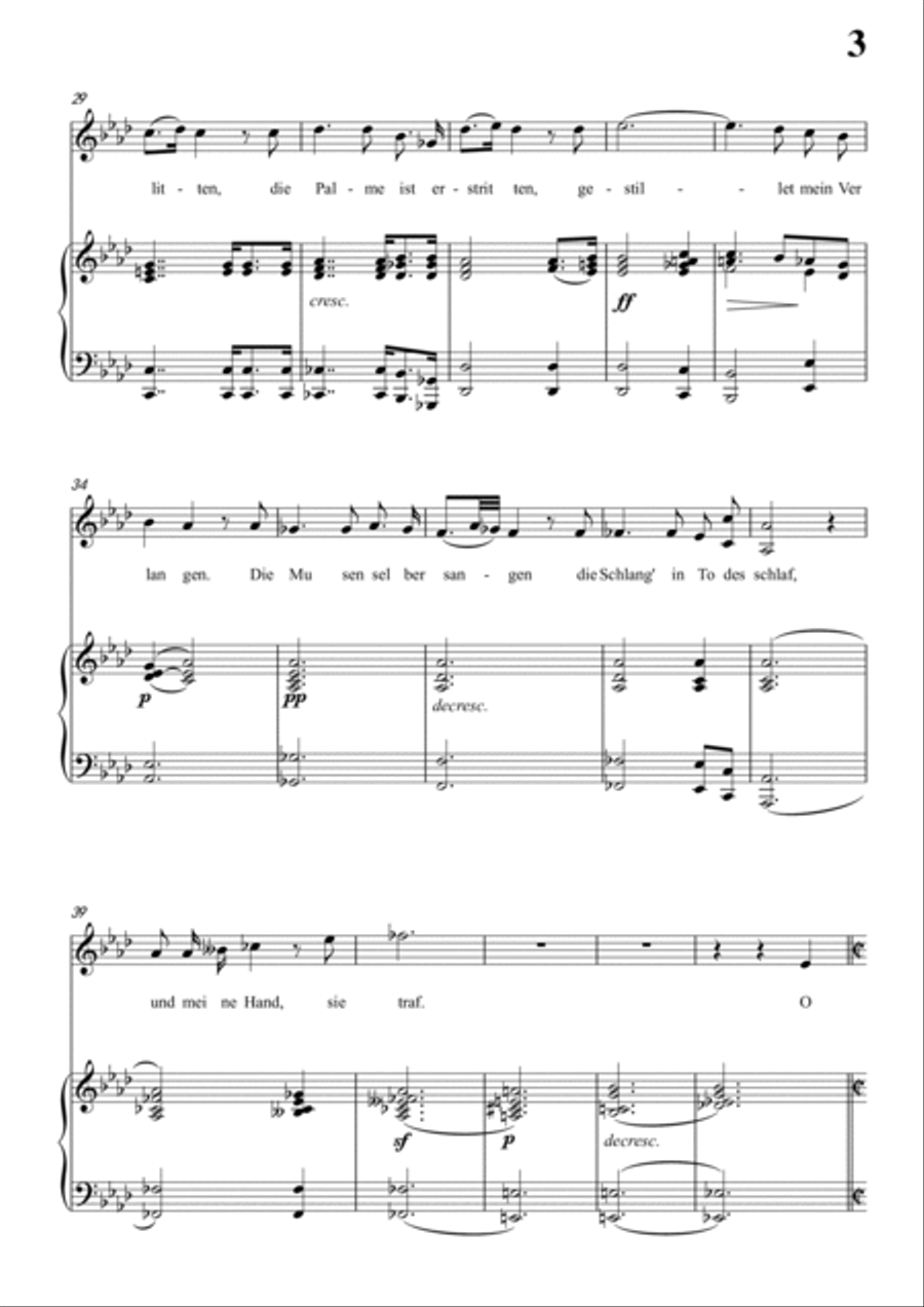 Schubert-Der Sieg in bA for Vocal and Piano Voice scores gallery preview page 4
