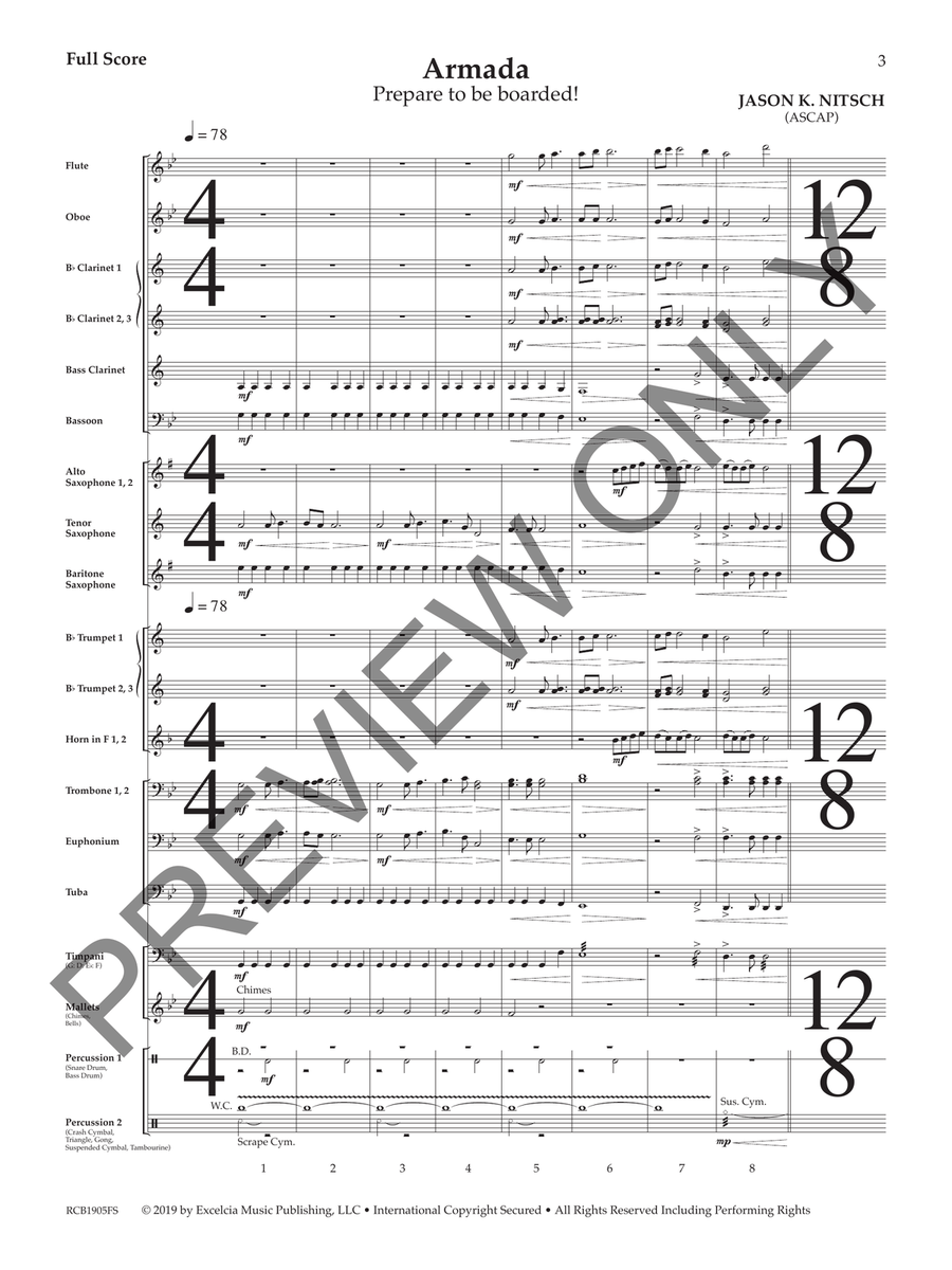 Armada (Score) Concert Band scores gallery preview page 4