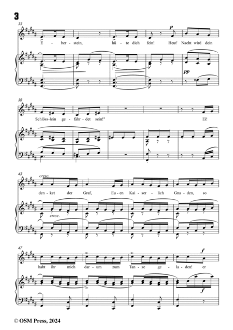 C. Loewe-Graf Eberstein(Zu Speier im Saale da hebt sich ein Klingen),in B Major Voice scores gallery preview page 4