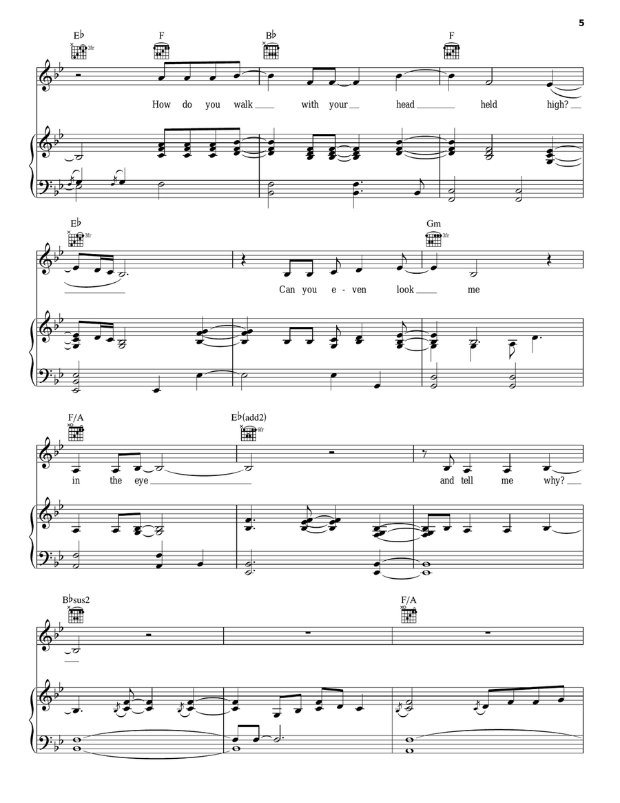 Dear Mr. President Dear Mr. President Piano, Vocal, Guitar scores gallery preview page 5