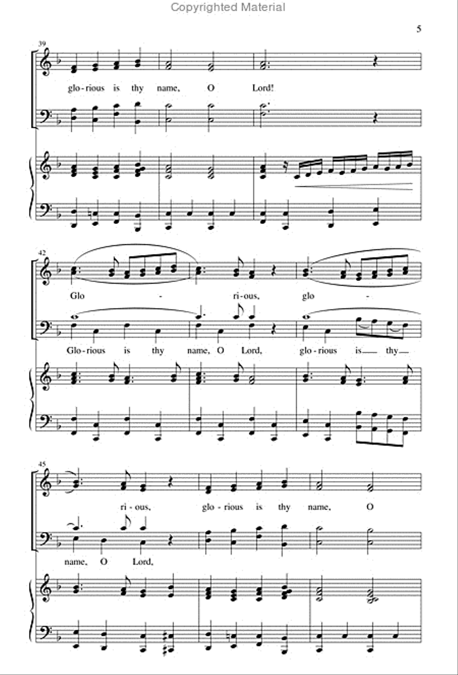The Glorious Medley 4-Part scores gallery preview page 5